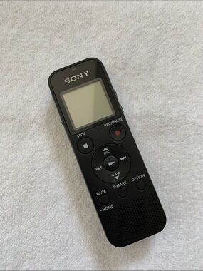 Sony Black Portable Digital Voice Recorder with LCD Display